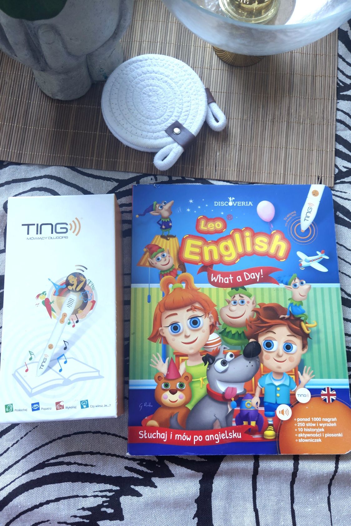 Mówiący długopis TING + angielski Leo English