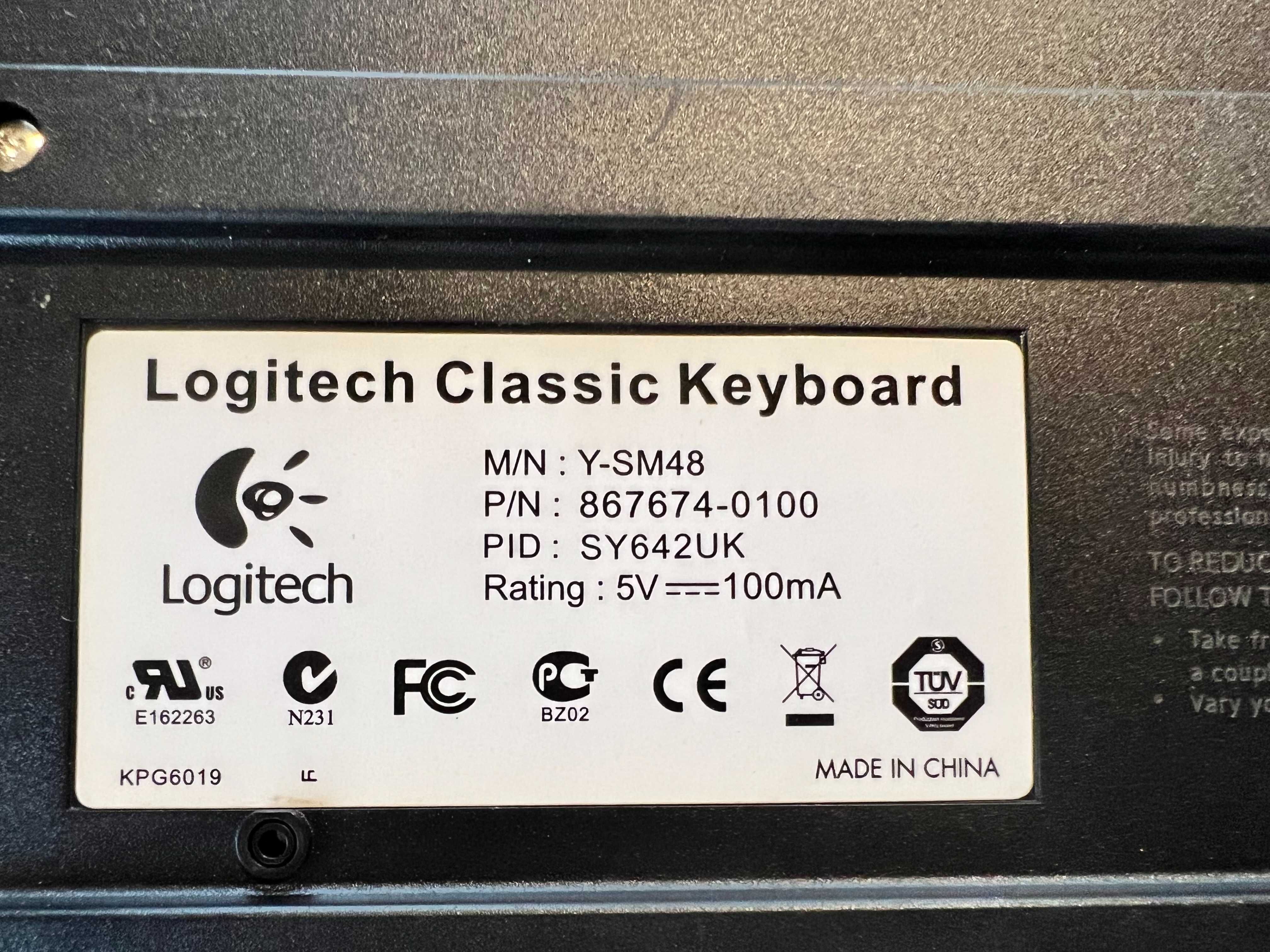 Klawiatura Logitech Classic Keybord Y-SM48