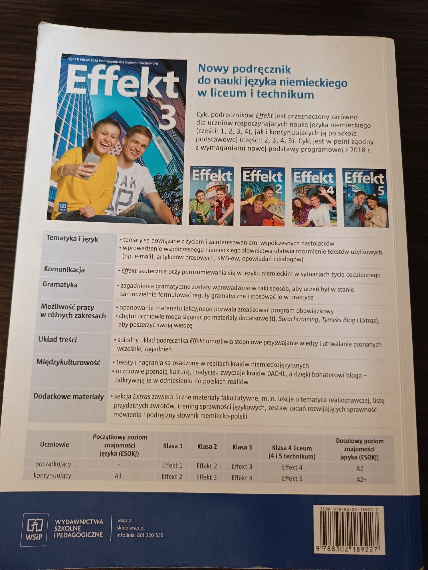 Język niemiecki podręcznik i zeszyt ćwiczeń effekt 3