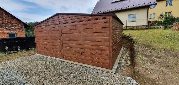 Garaż Blaszany, Blaszak, 6 x 6 Orzech