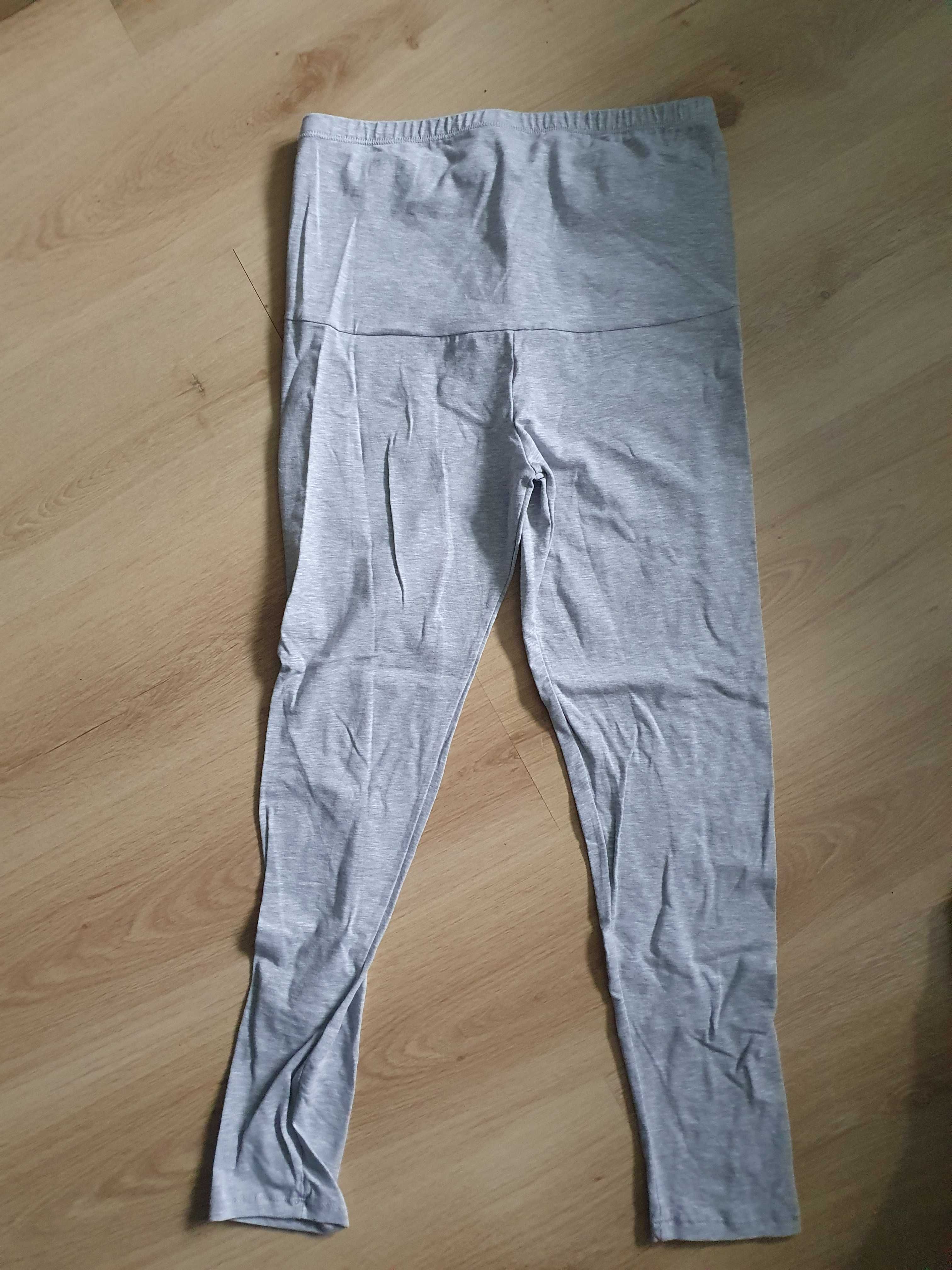 Legginsy getry ciążowe S szare