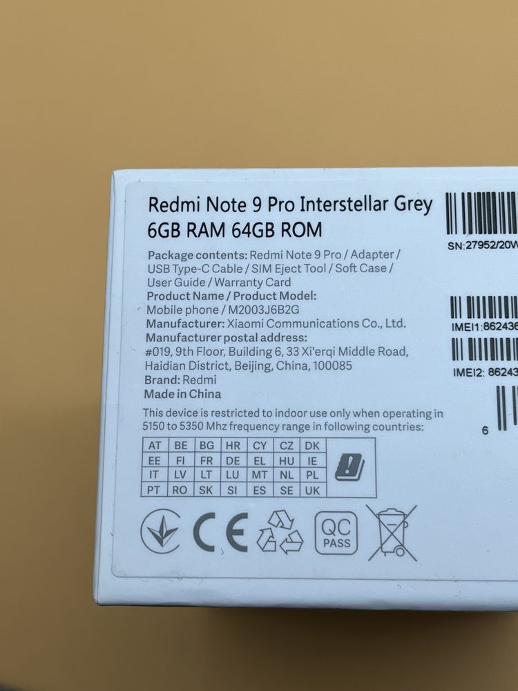 Xiaomi Redmi Note 9 Pro 6+1/64 Gb ( сяоми редми )