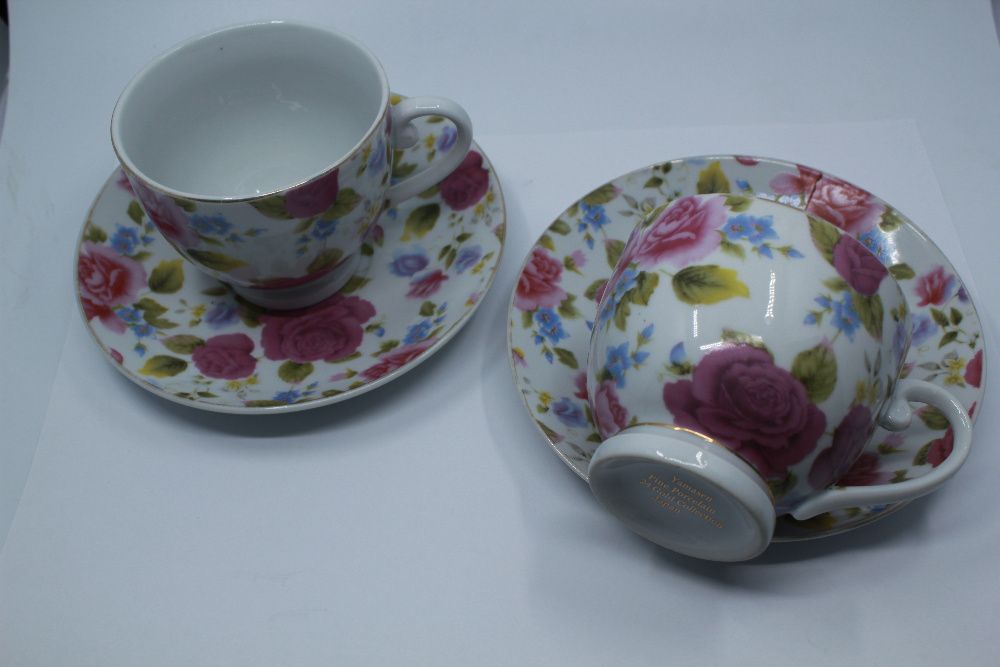 2 x filiżanka+spodki, Yamasen Japan Fine Porcelain 24 Gold Collection