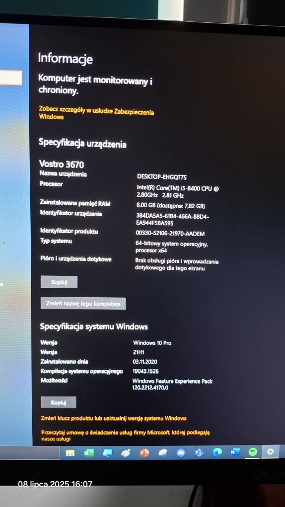 Komputer Dell Vostro 3670