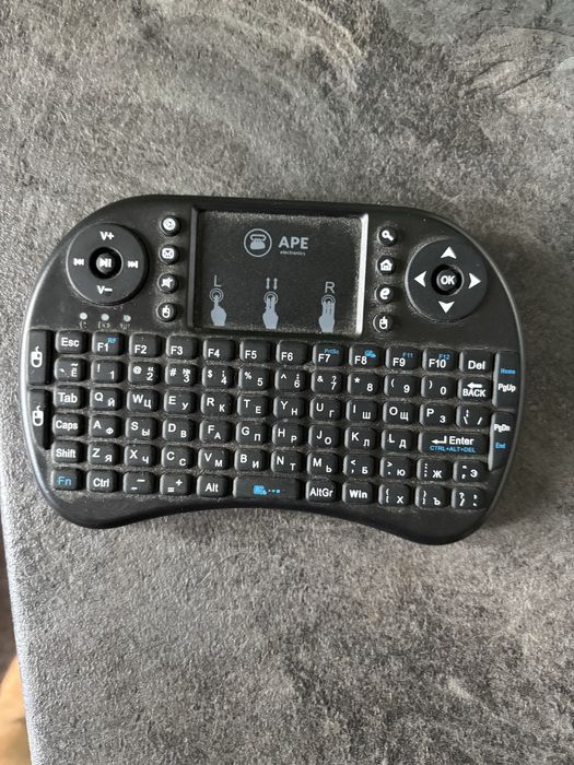 Мини клавиатура для андроид приставки, телевизора, тачпад, кирилица