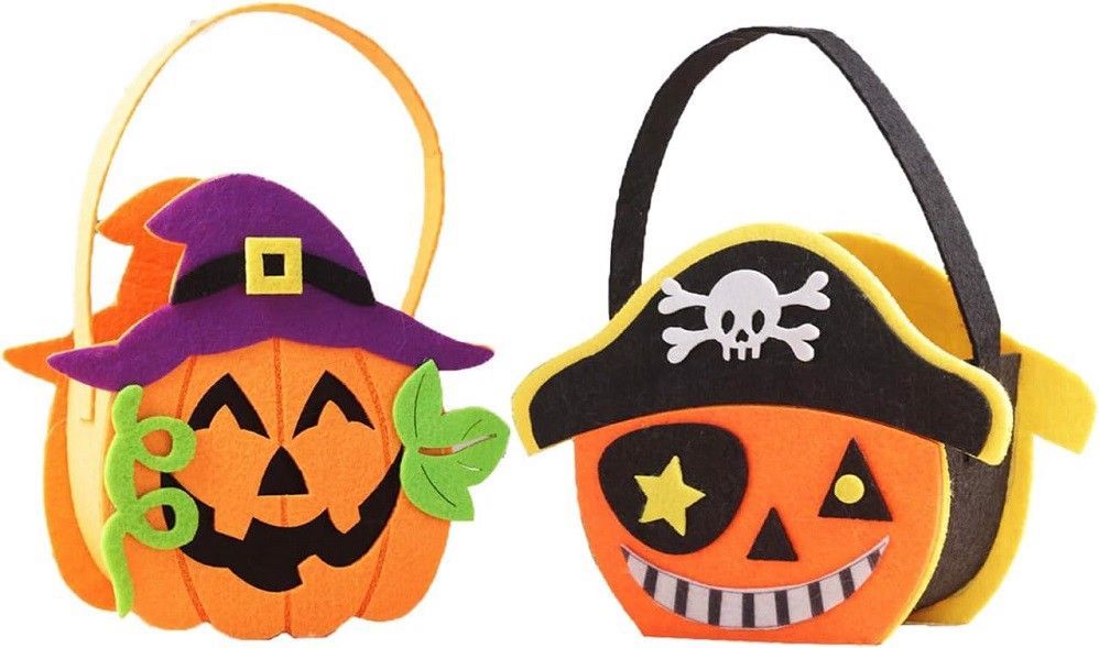 torebki na cukierki halloweenowe kształt dyń 2szt