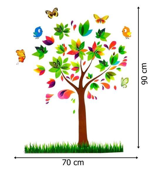 Naklejki ścienne na ścianę Kolorowe drzewo WS-0025