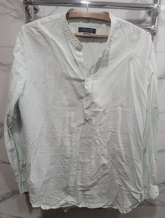 Мужская рубашка Zara, серая рубашка