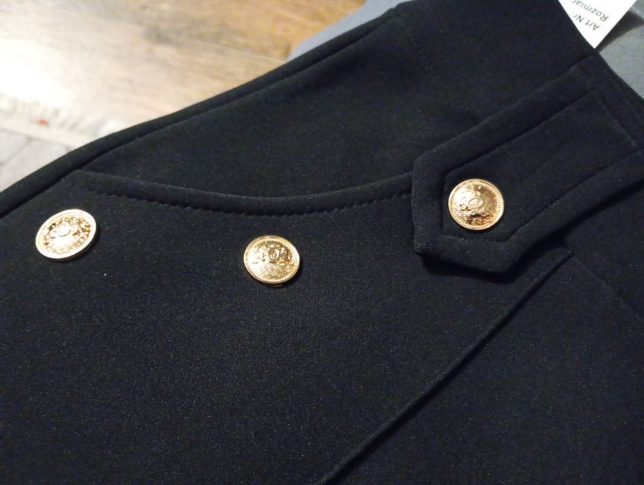 Damskie spodnie ocieplane, czarne, nowe