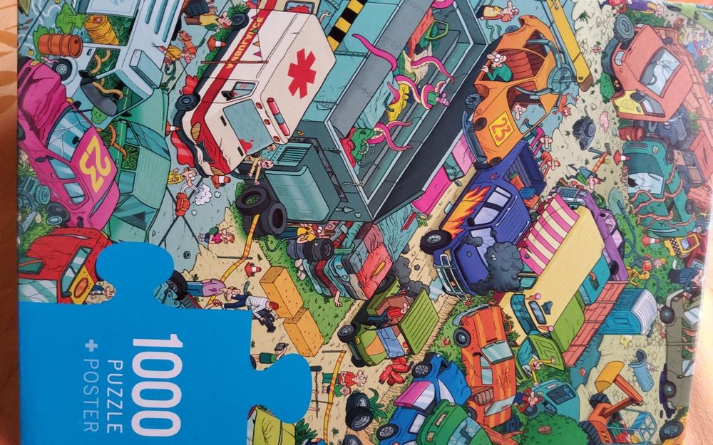 Puzzles HEYE - Car Cemetery 1000 peças, Homely Housemates e Tree Lodge