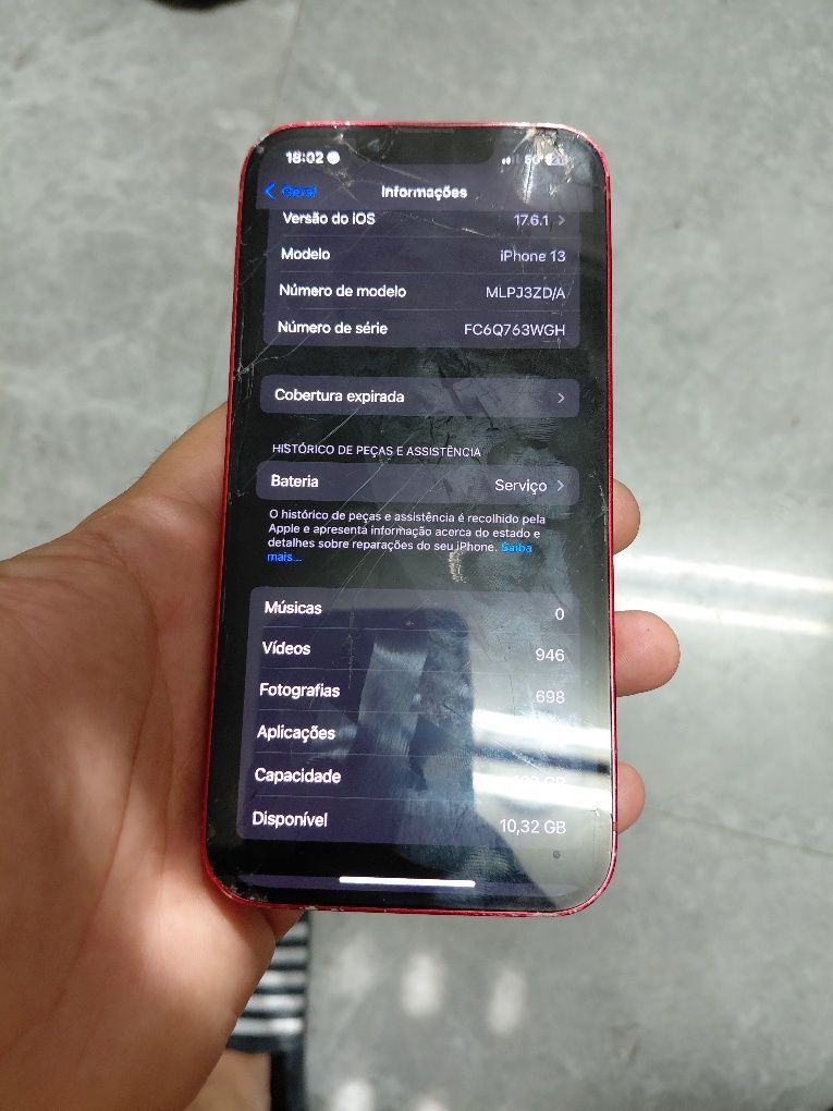 Iphone 13 128gb vermelho