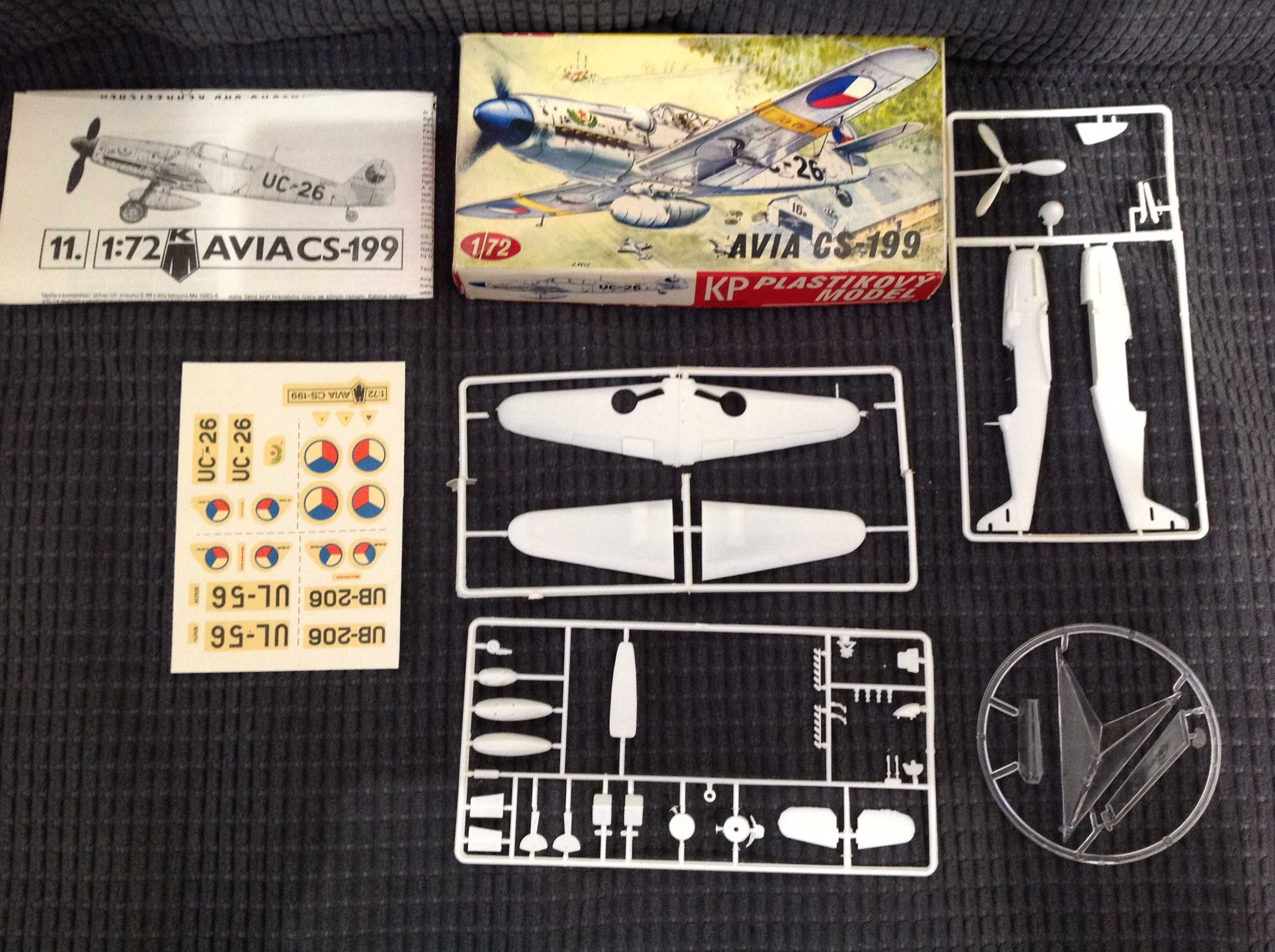 Model samolotu Avia CS-199 /Kovozávody Prostějov KP Cat. 11 1:72