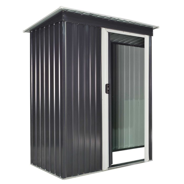 Abrigo Jardim Metal 163x89x182 cm Preto Novo