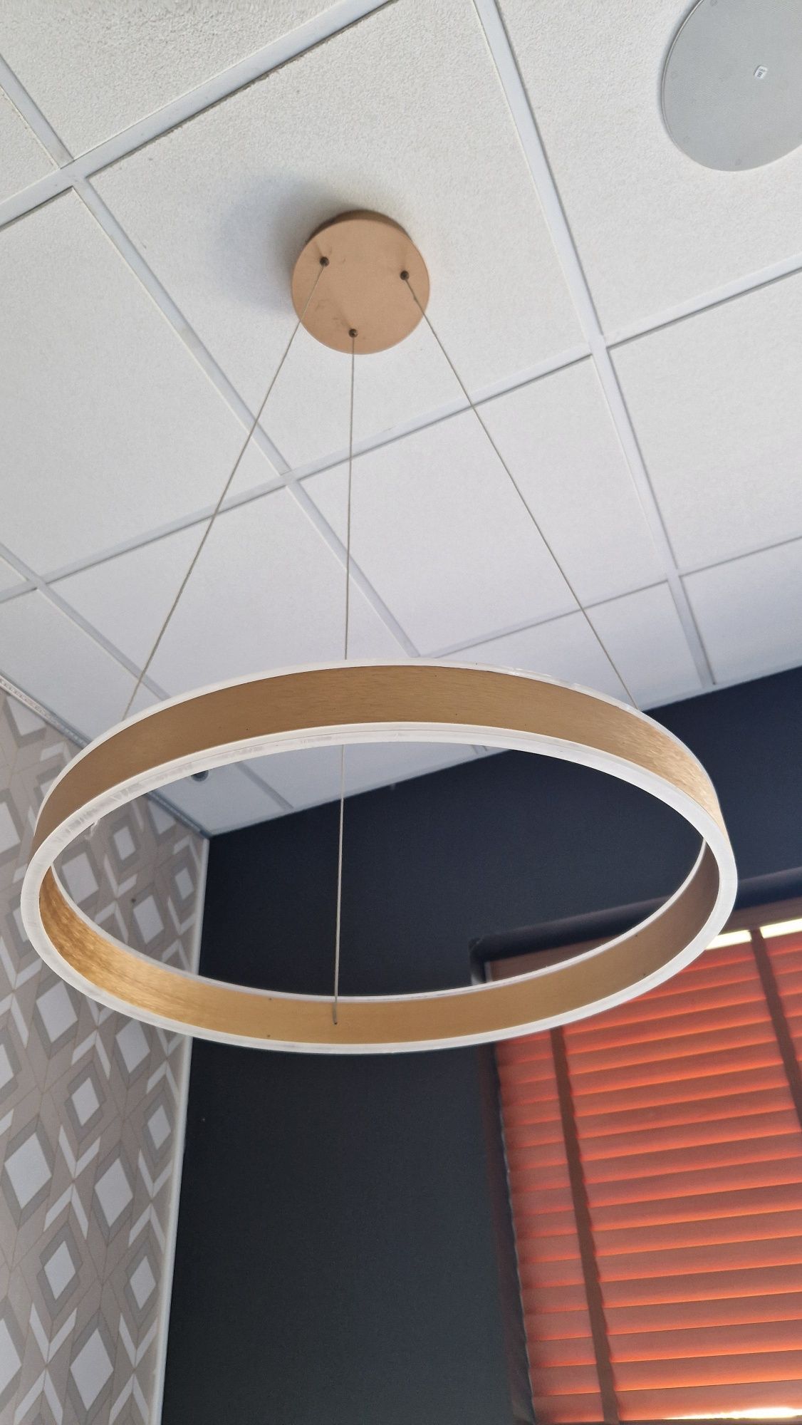 Lampa sufitowa led ring pierścień złota komplet 10 szt.