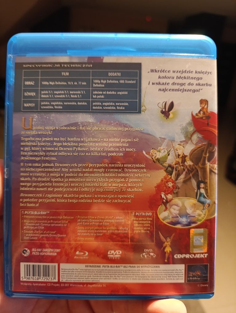 Film Dzwoneczek I ZAGINIONY SKARB płyta Blu-ray