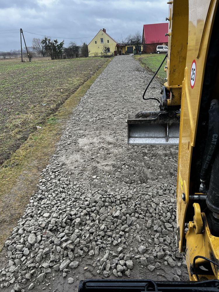 Usługi Wykopy koparko ładowarka piach 20ton ziemia gruz transport