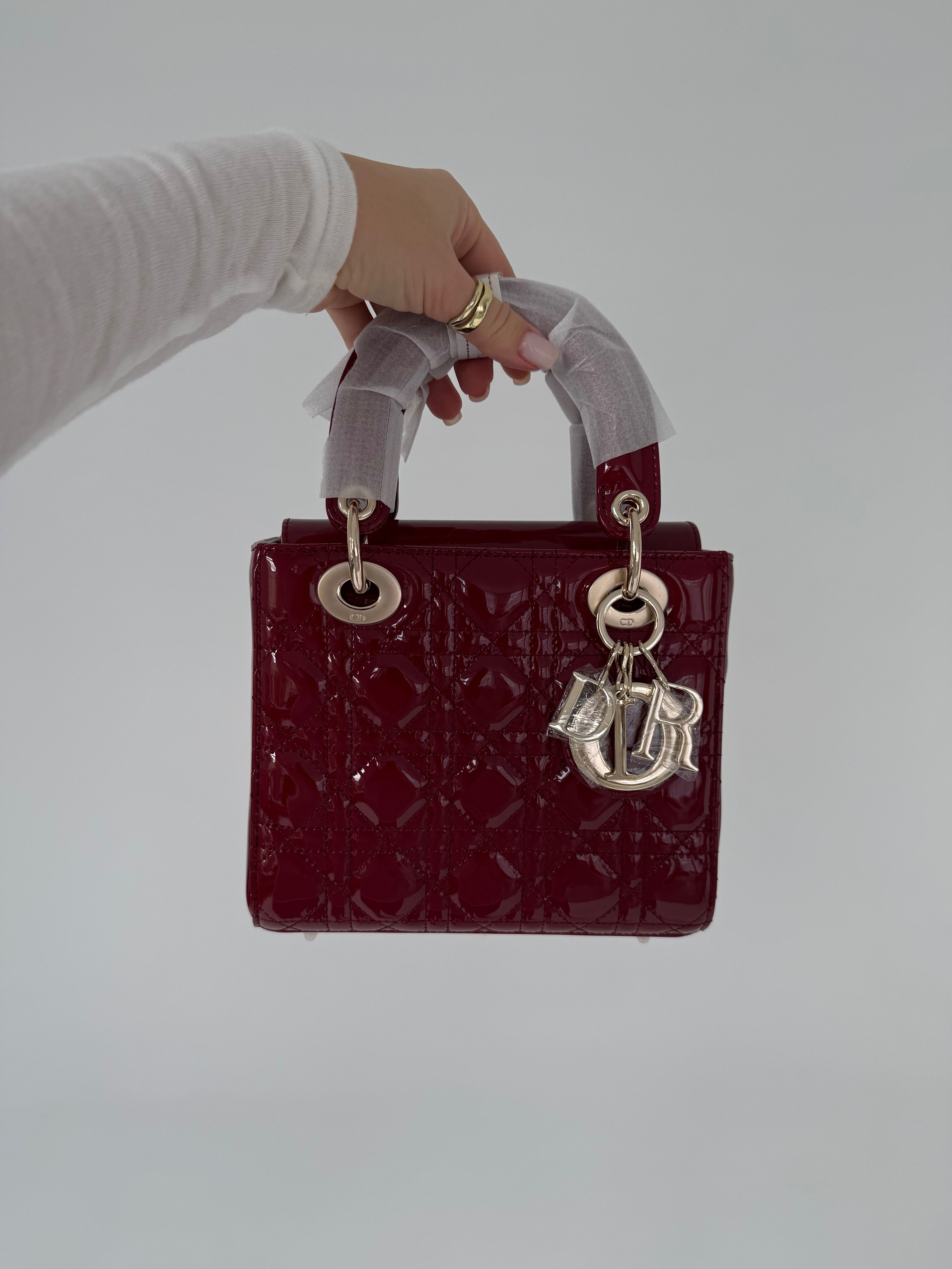 Сумка Dior Lady 20 Burgundy