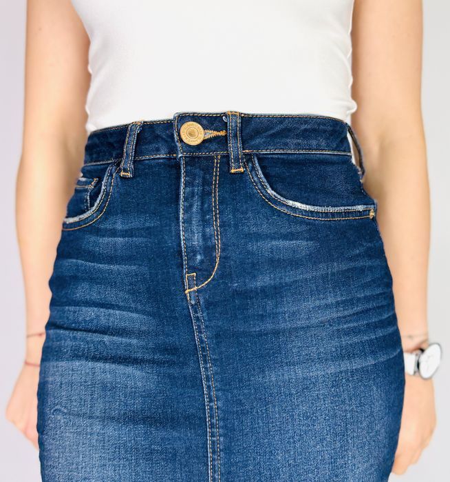 Jeansowa spódnica ołówkowa XXS 32 River Island