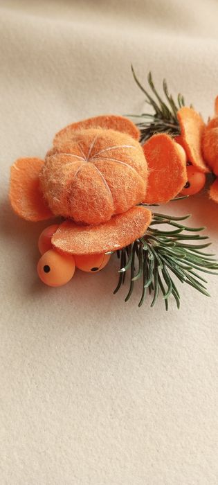 Мандаринки на заколках/Резинки/пара