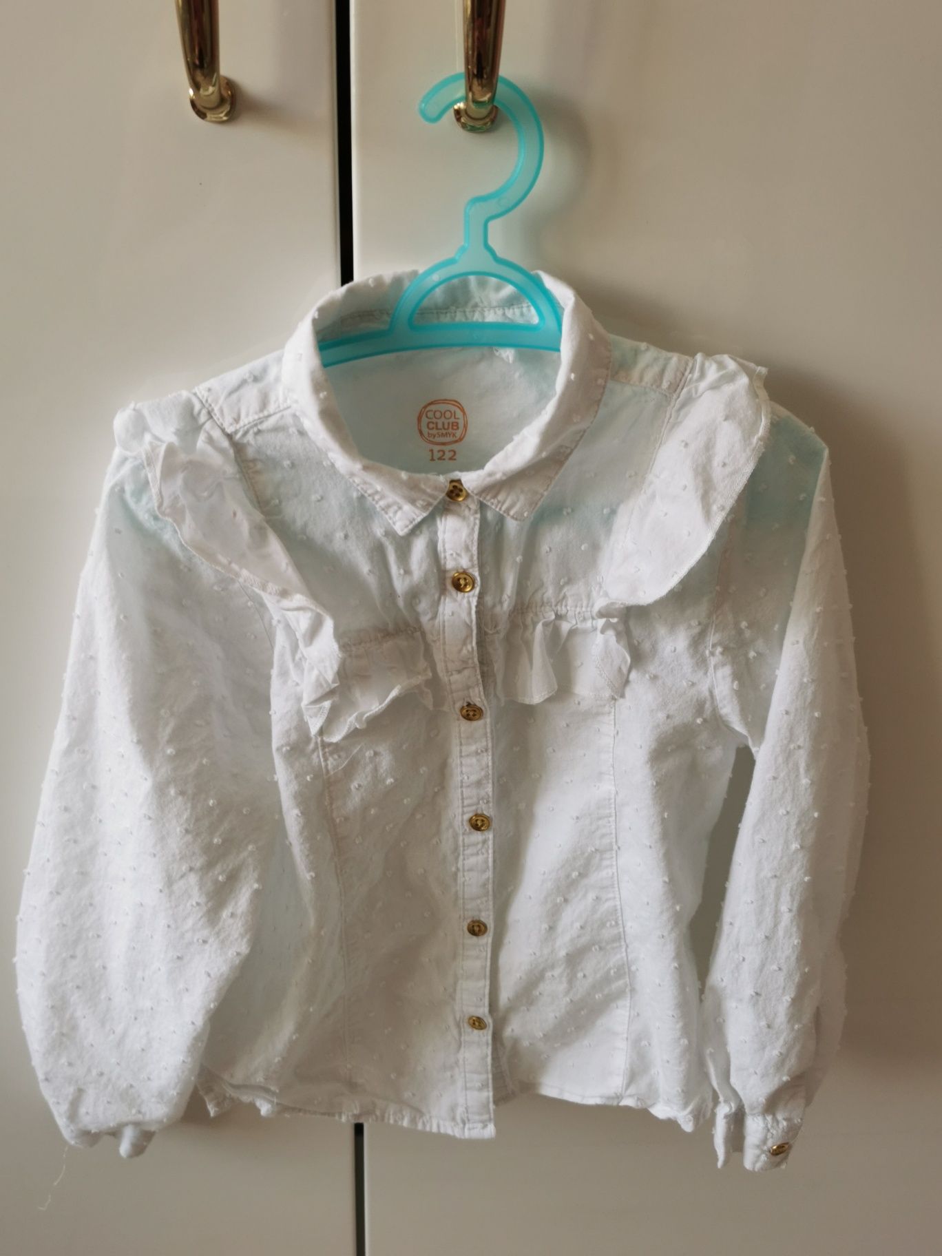 Biała bluzka koszula dla dziewczynki Cool Club r. 122