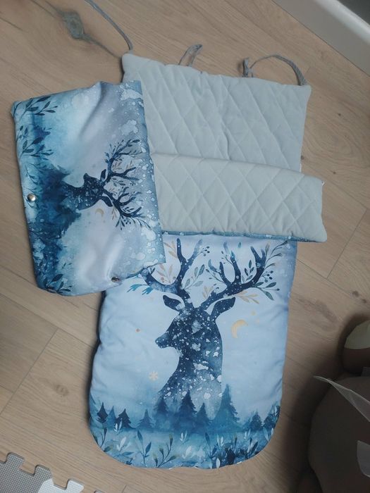 Śpiworek zimowy do gondoli i mufka