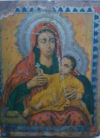 Икона Божией Матери 1890г старинная церковная