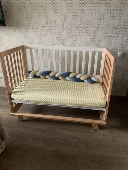 Дитяче ліжко “Верес”, біло-букове