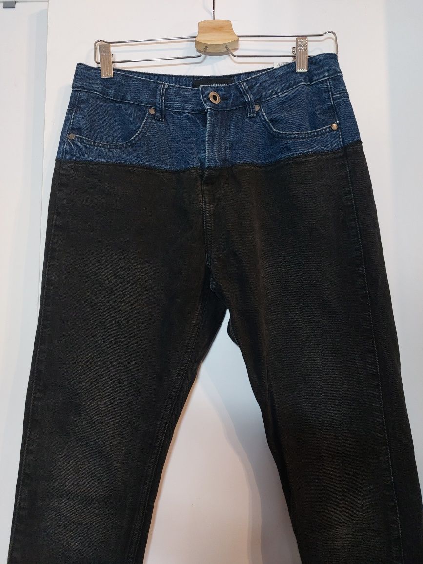 Czarne spodnie rurki Reserved W29 L32 jeansowe spodnie rurki dżinsy Ni