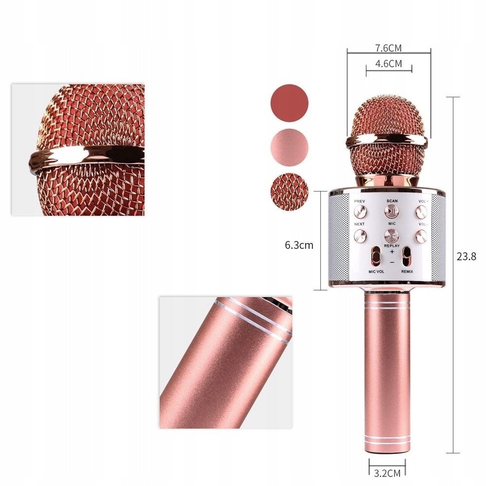 Mikrofon głośnik bluetooth karaoke 1800mah Android