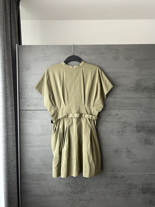 Nowa z metką sukienka ZARA M 38 100% bawełna khaki luźna kimonowa góra