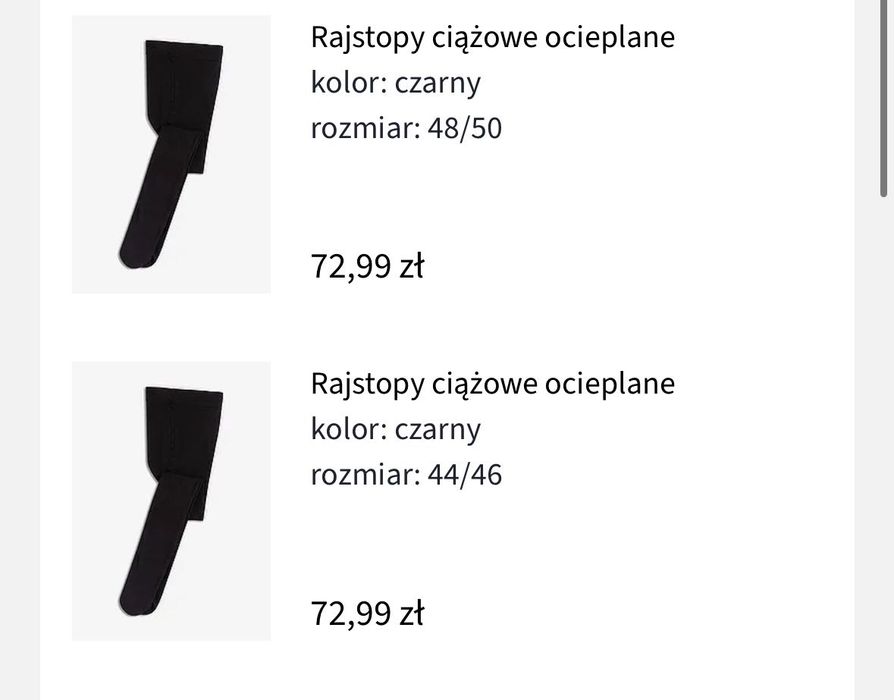Rajtuzy rajstopy ocieplane ciążowe