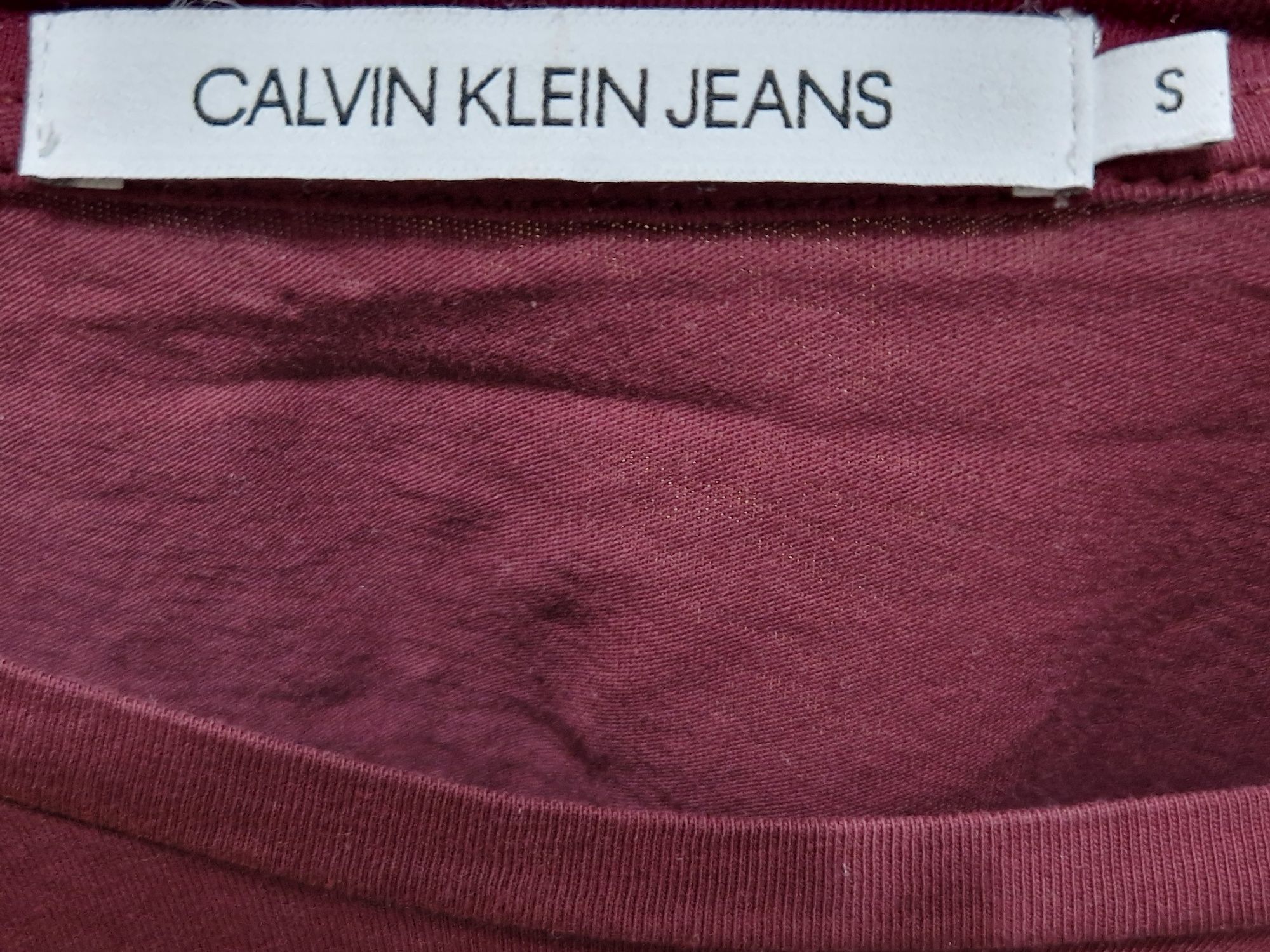 T-shirt Bordô da Calvin Klein Jeans (Homem, Tamanho S)