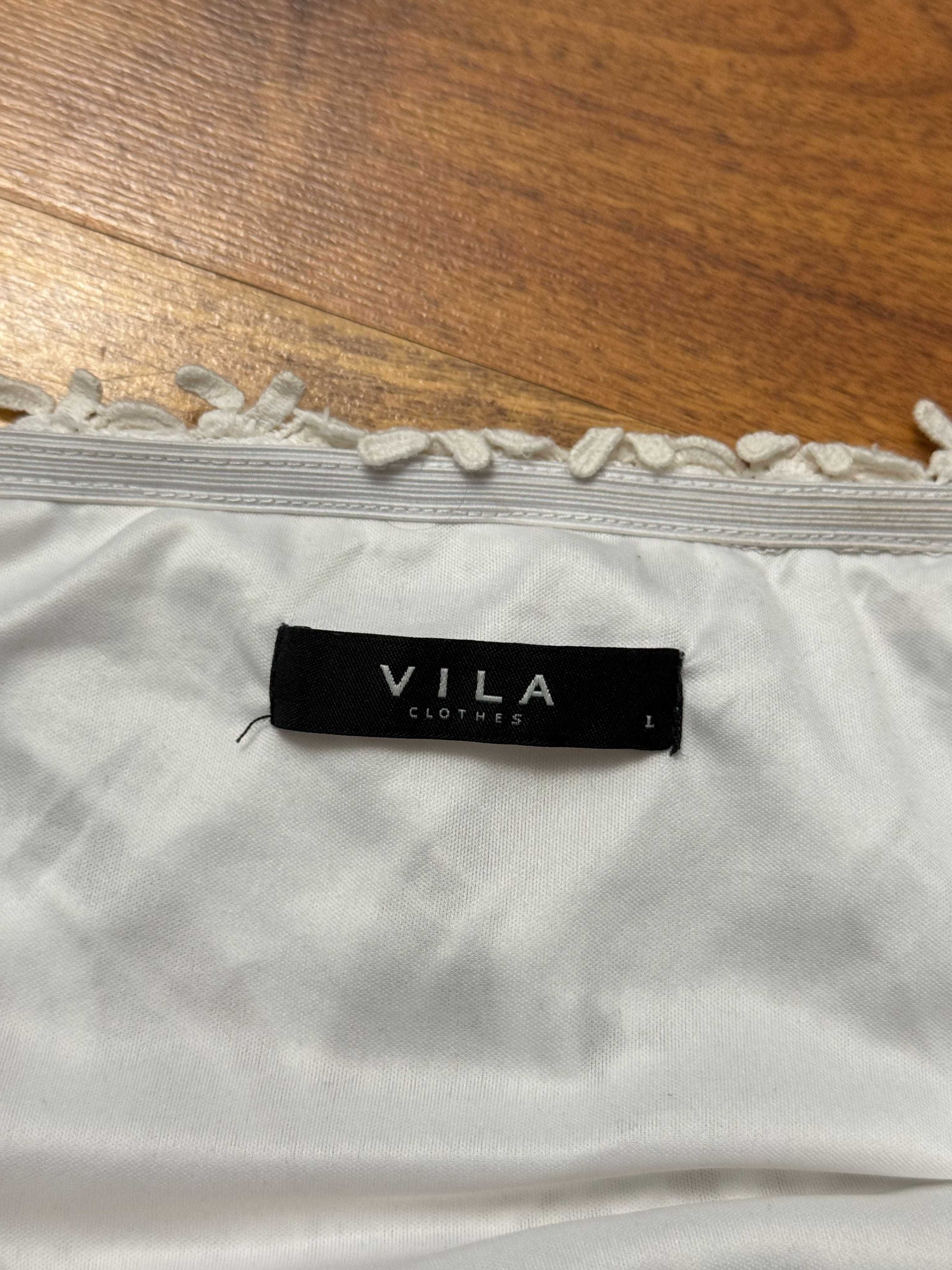 Koronkowa biała bluzka bluzeczka Vila Clothes L 40