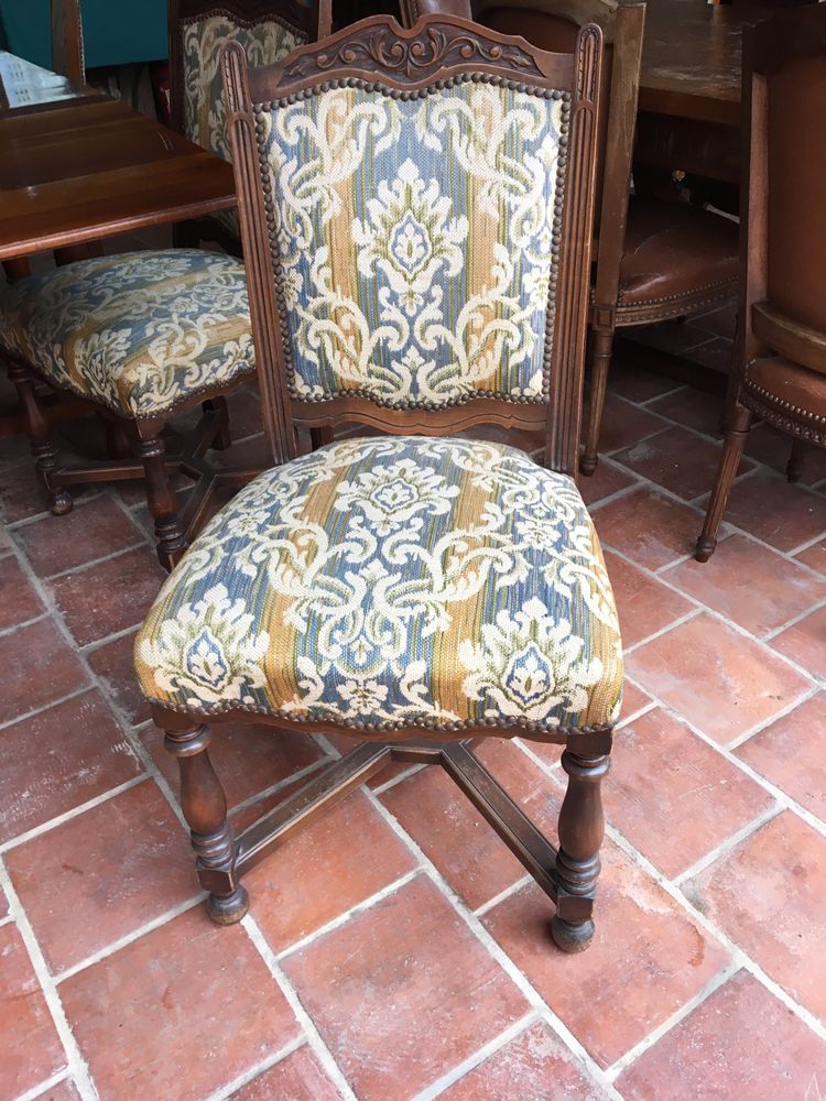 Mesa holandesa de abas com 6 cadeiras antiga