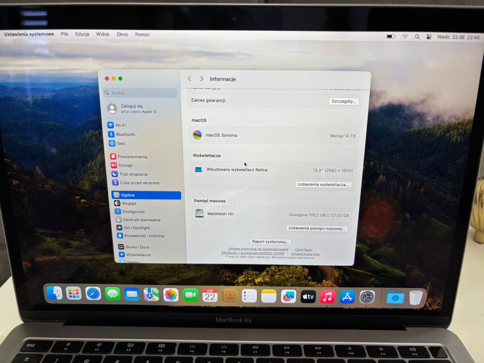 MacBook Air 13", 2019r., Intel i5, 8/128 GB