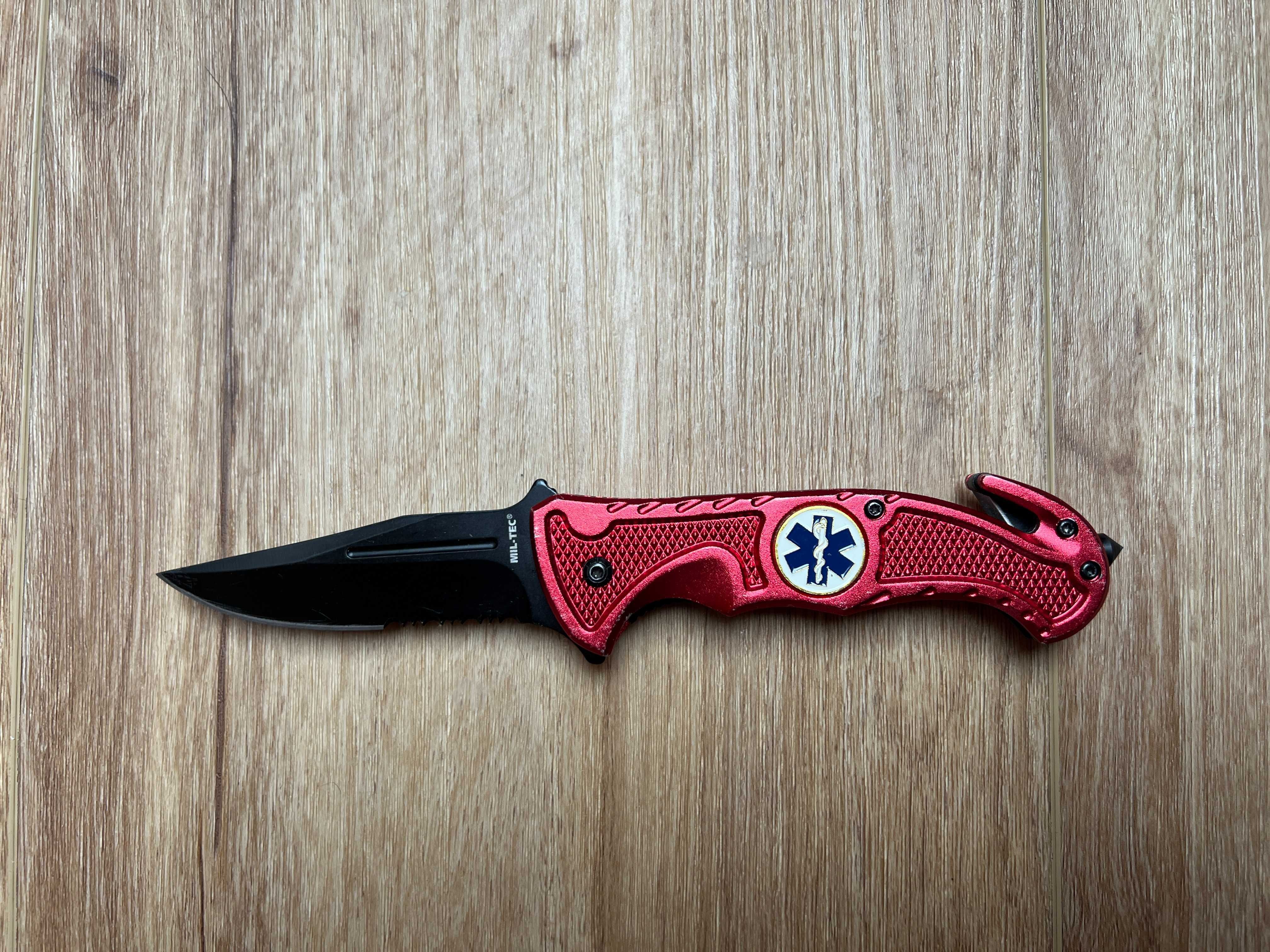 Nóż składany ratowniczy Mil-Tec Rescue Red