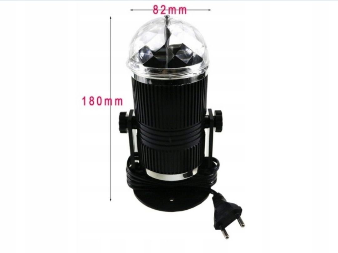 Lampa disco kula obrotowa LED dyskotekowa projektor
