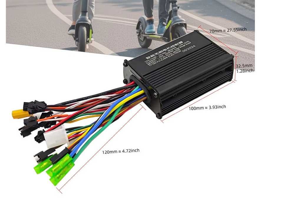 Контролер синусный 36v48v 350w-500w с дисплеем tf100 электро Kugoo m4