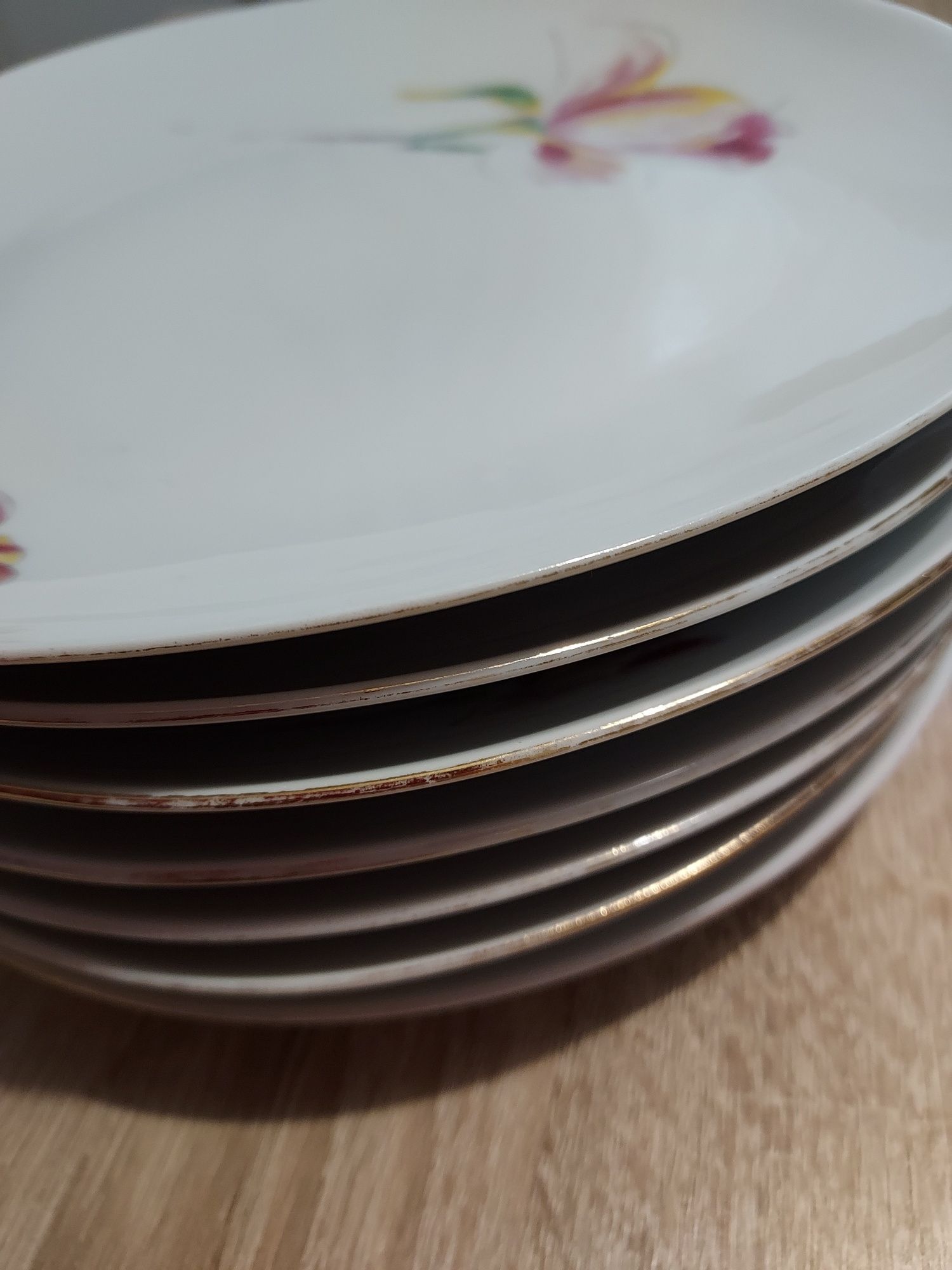 Talerze obiadowe porcelana prl ZPS Karolina i  sosjerka gratis
