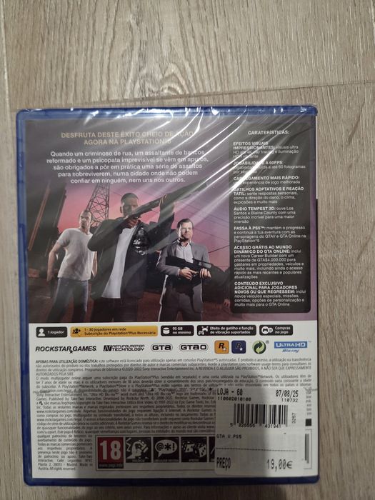GTA 5 para PS5 Selado