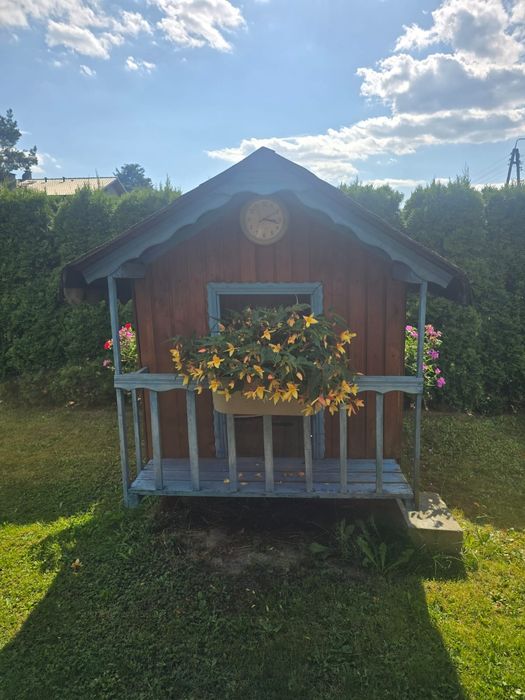 Domek ogrodowy, drewniany, do zabawy dla dzieci
