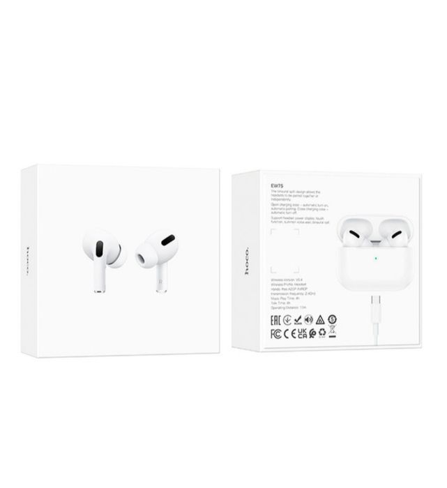 Бездротові блютуз навушники HOCO EW75 Bluetooth 5.4 TWS 300mAh Білий