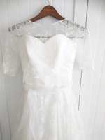 BOHO Koronkowa suknia ślubna długi rękaw vintage dodatki sukienka