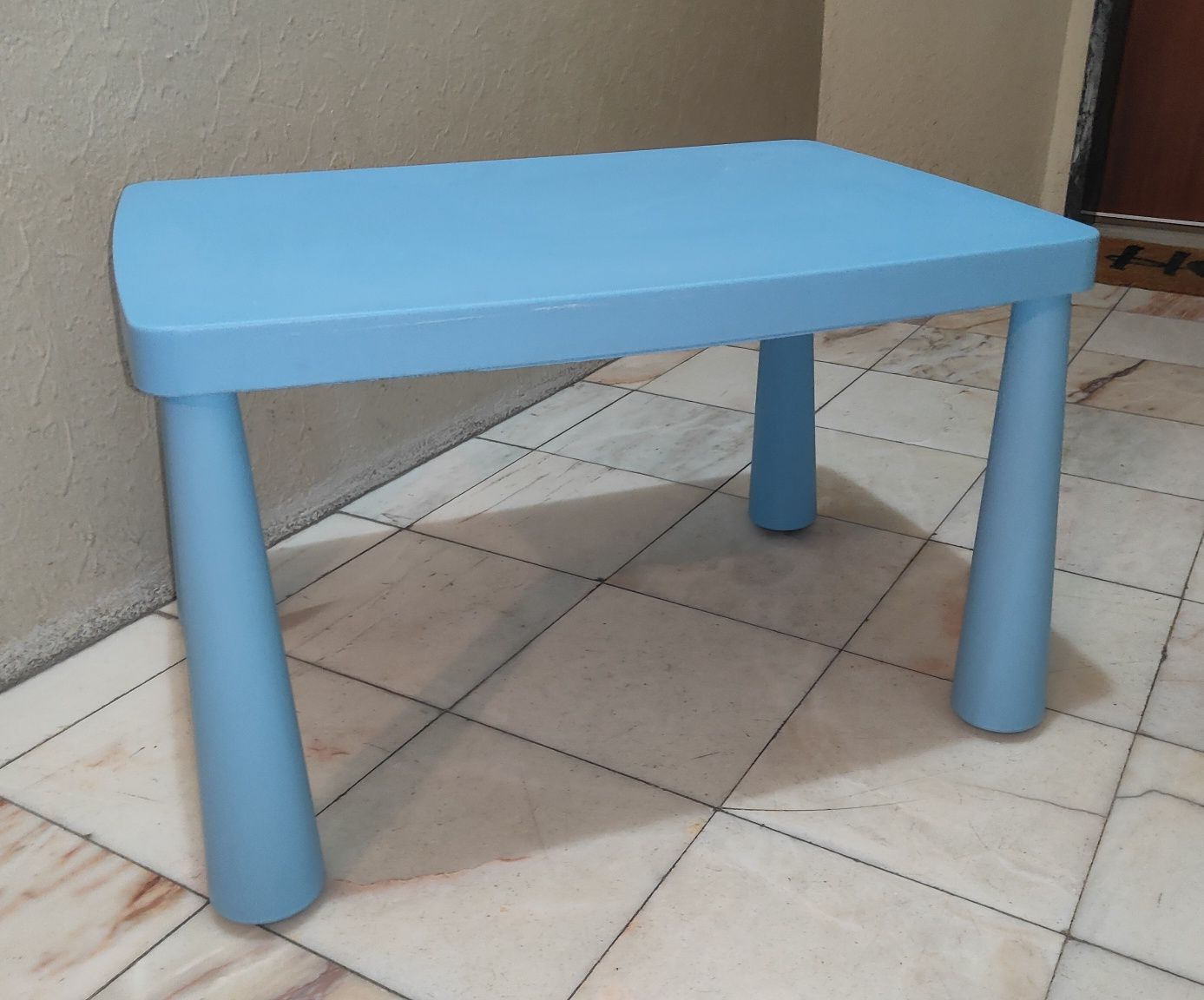 Conjunto mesa e cadeiras Mammut IKEA Azul