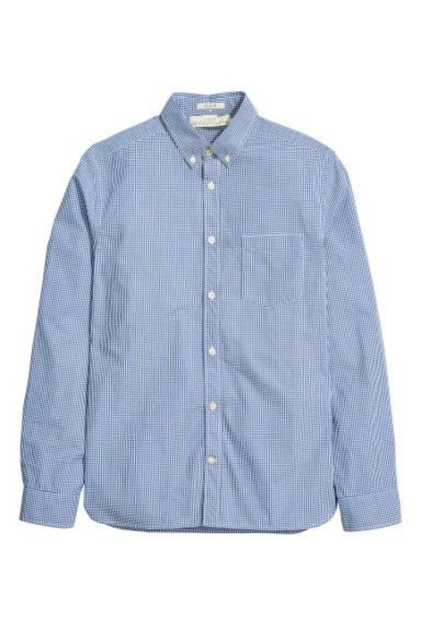 338. Koszula H&M bawełniana niebieski krata