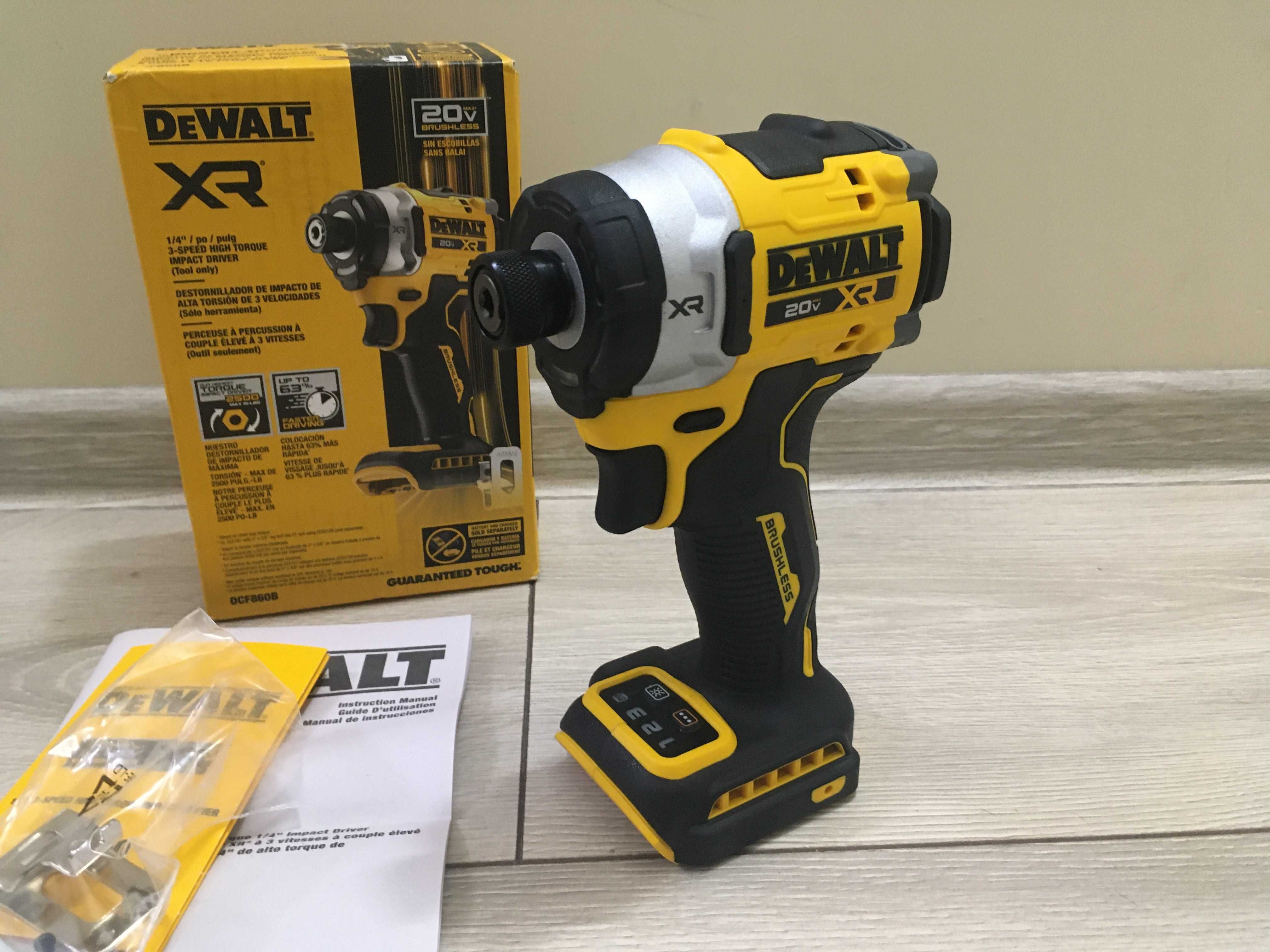 DeWALT DCF860  импакт Аккумуляторный бесщеточный гайковерт-шуруповёрт
