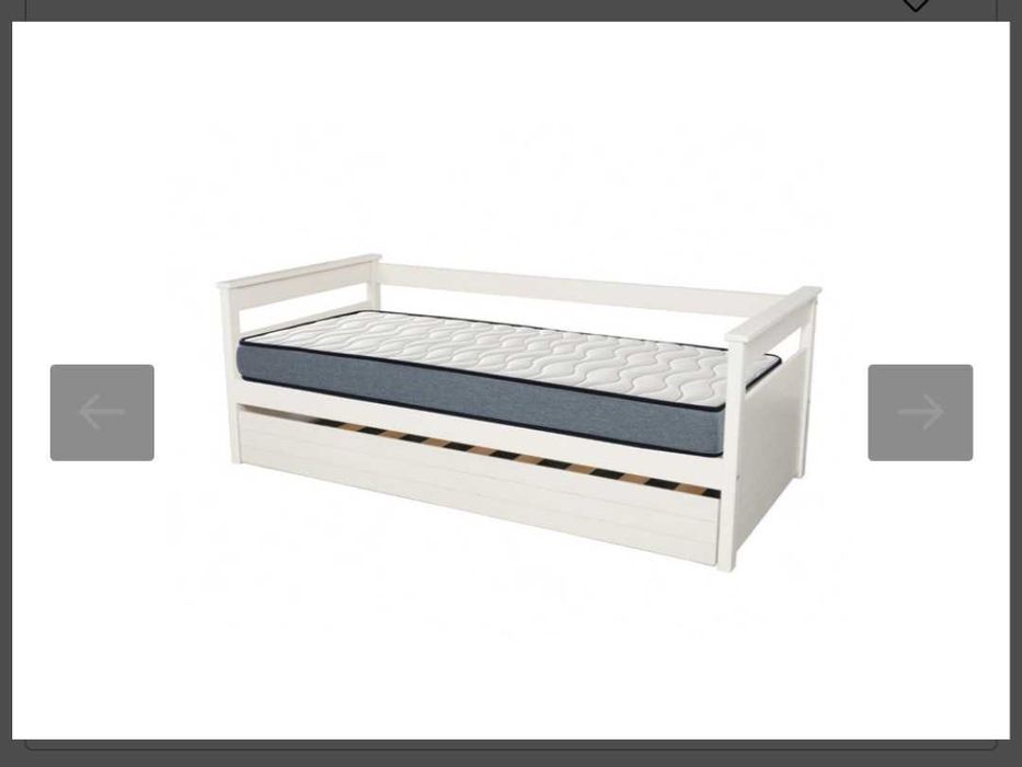 Cama 90x190cm com sommier DUPLEX