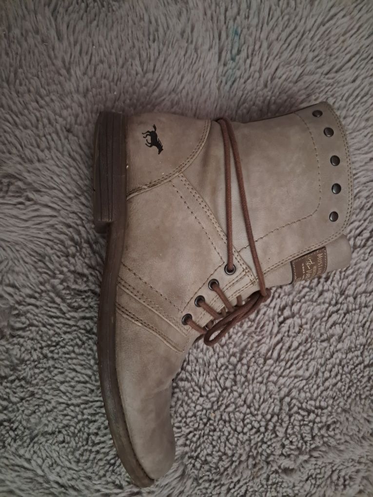 Mustang Kozaki dziewczęce, Botki, Kozaki zimowe, Taupe, Podszyte