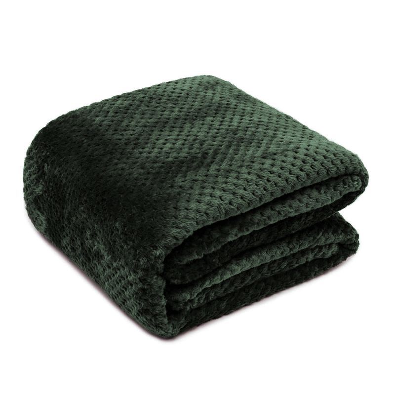 Koc Mikrofibra Żakardowa Ricky Khaki 200x220