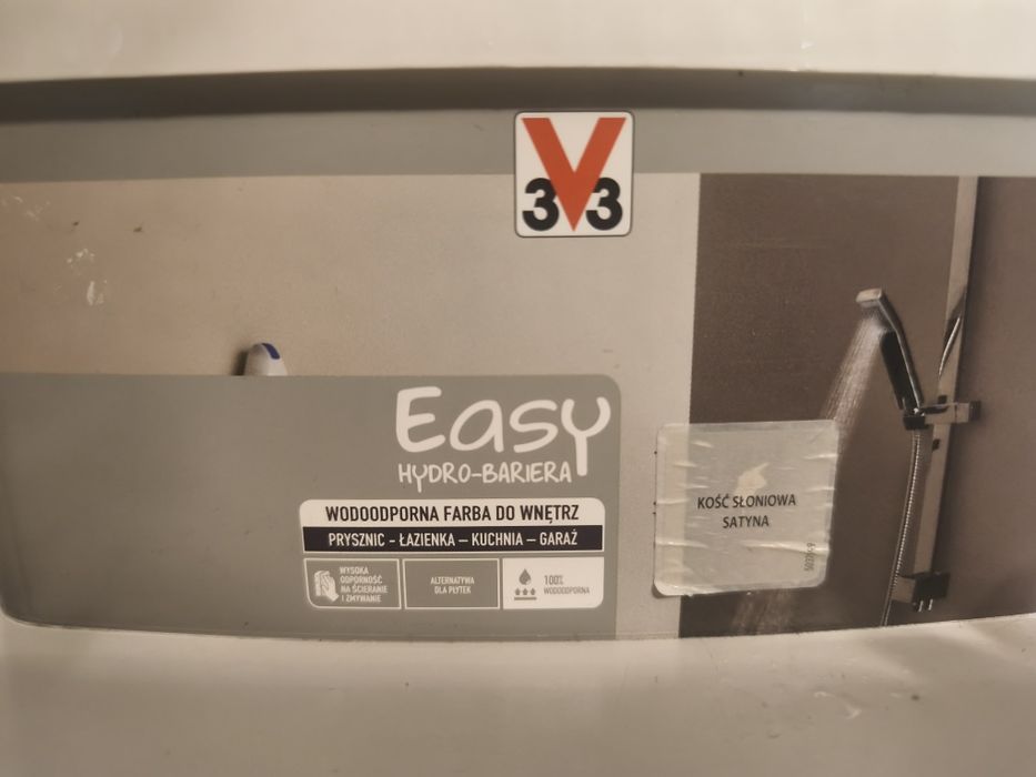 Farba do płytek easy hydro bariera 2l, kość słoniowa